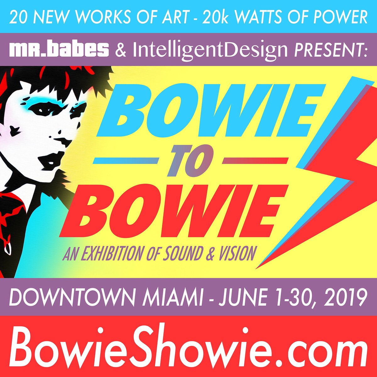 mrbabes's tweet photo. 3 More Days!

"BOWIE-to-BOWIE: An Exhibition Of Sound &amp; Vision"
Miami, June 1-30, 2019

https://t.co/chRhDy5tzN

#mrbabes #mrbabesart #jameskopp #koppart #art #davidbowie #bowie #davidbowiemiami #bowiemiami #davidbowieartshow #bowieartshow #davidbowieshow #bowieshow #bowietobowie https://t.co/AZ7HQhCXrZ