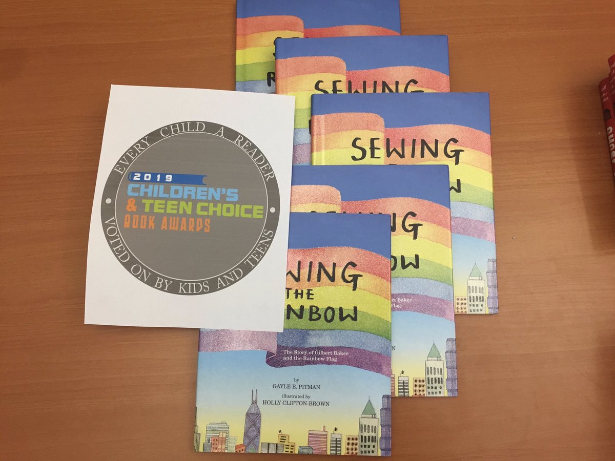 EveryChildRead's tweet photo. Our final 5th-6th grade #CCBA19 nominee is SEWING THE RAINBOW: A STORY ABOUT GILBERT BAKER by @GaylePitman, PhD, illus. by @HollyRCB! This historical account of the man who crafted the pride flag in the 1970s is sure to inspire. Vote now! https://t.co/G1zRkjSWtE @MaginationPress https://t.co/Yl3Ig3LOXH