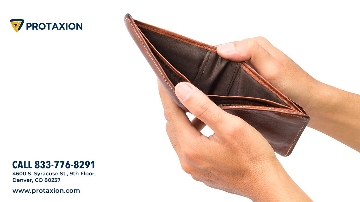 Is your wallet empty because of wage garnishment? Regain your financial freedom. Contact us today for a FREE consultation, (833) 776-8291!

#Protaxion #AffordableTaxReliefService