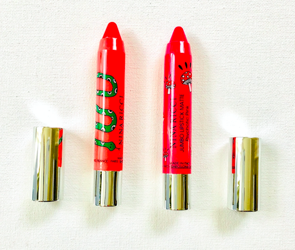 davelackie's tweet image. Today's luxe beauty Twitter giveaway is this pair of Nina Ricci Jumbo Matte Lipsticks in "Tempting Coral" and "Psychotic Pink"! To enter, follow @davelackie &amp;amp; RT