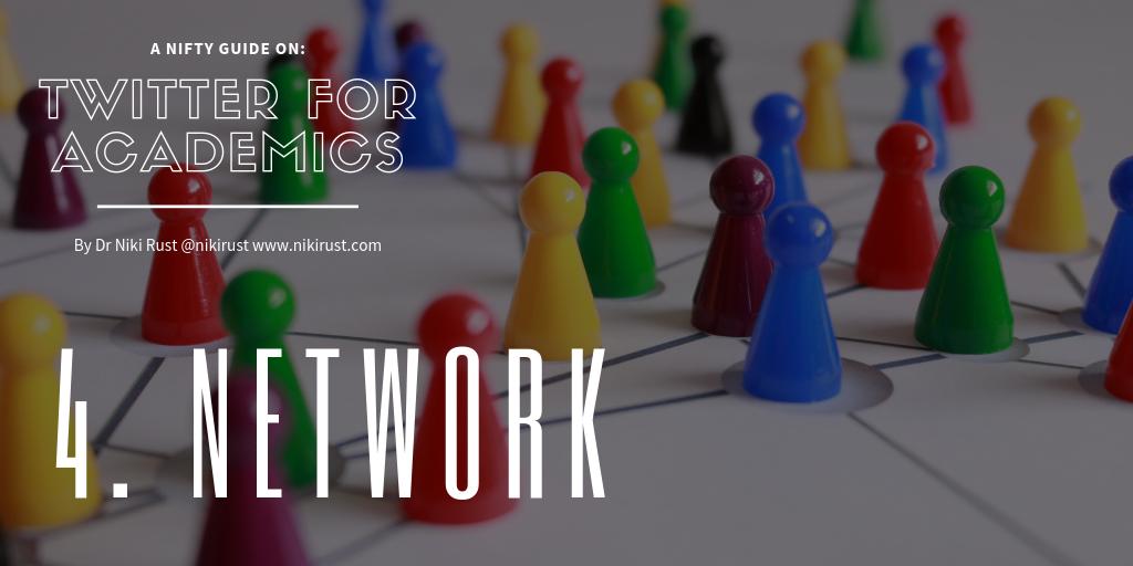 4. NetworkPossibly one of the best uses of Twitter is finding likeminded researchers to collaborate with. Follow people whose research you like, comment on their posts, message them. Don't be shy! If you can't attend conferences in person, follow the conference hashtags