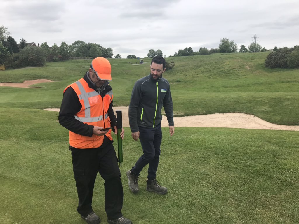 TurfgrassStu's tweet photo. Some great @POGOTurfPro training going on today. Such a brilliant tool for knowing what’s going on under your feet & keeping you in control. #soiltemperature #soilmoisture #gpsmapping available to demo now from @AmenityUK and check out the benefits below. https://t.co/DtUwM1ifDF https://t.co/AFQbIJRbT6