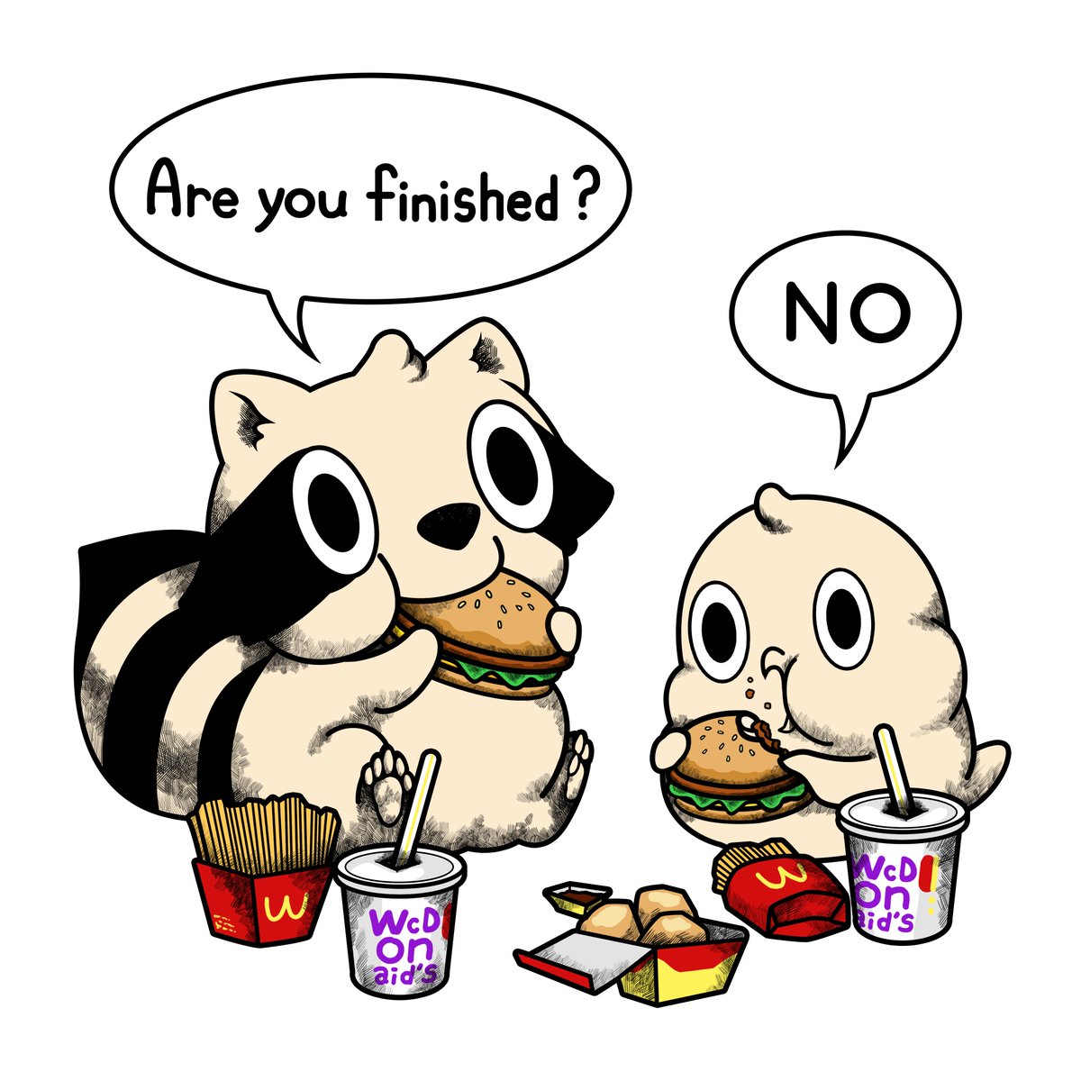 HUSBACOON's tweet photo. I want to eat more... 🐥💖🍔🍟🍜🍚

#PMS #HUSBACOON https://t.co/K5QsEkgxBf