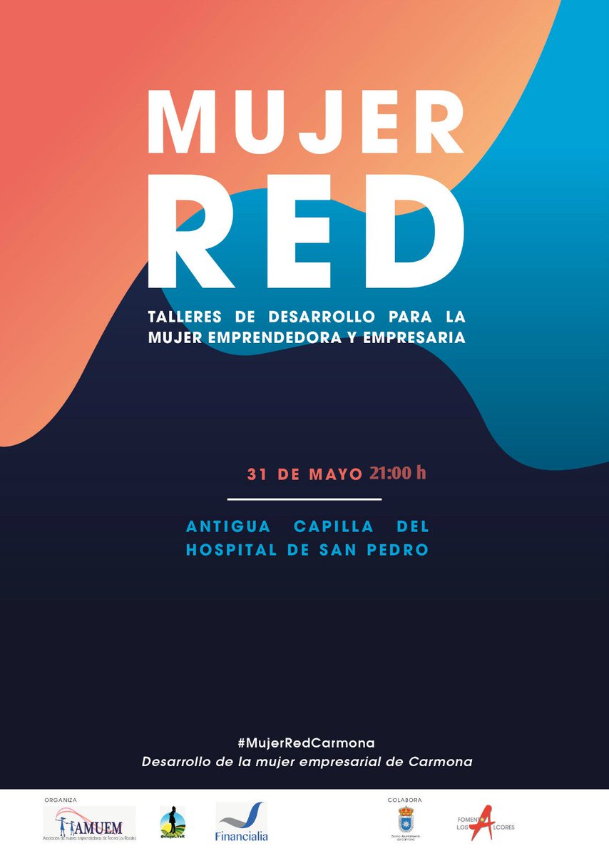 JuanAvilaCARMO's tweet image. Taller de Desarrollo para mujeres EMPRESARIAS y EMPRENDEDORAS

Este viernes tienes la posibilidad de participar en esta interesante iniciativa MUJER RED

A partir de las 21 en el Aula Universitaria Maese Rodrigo (Antigua Capilla de San Pedro)