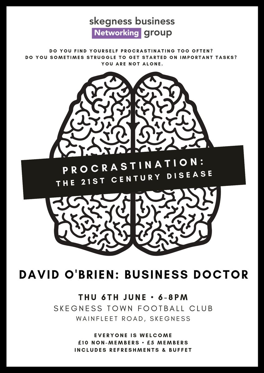 ClickInkPrint's tweet image. Looking forward to the next Skegness Business Networking Group meeting!!

#Skegness #Networking #Business #Procrastination #BusinessDoctor