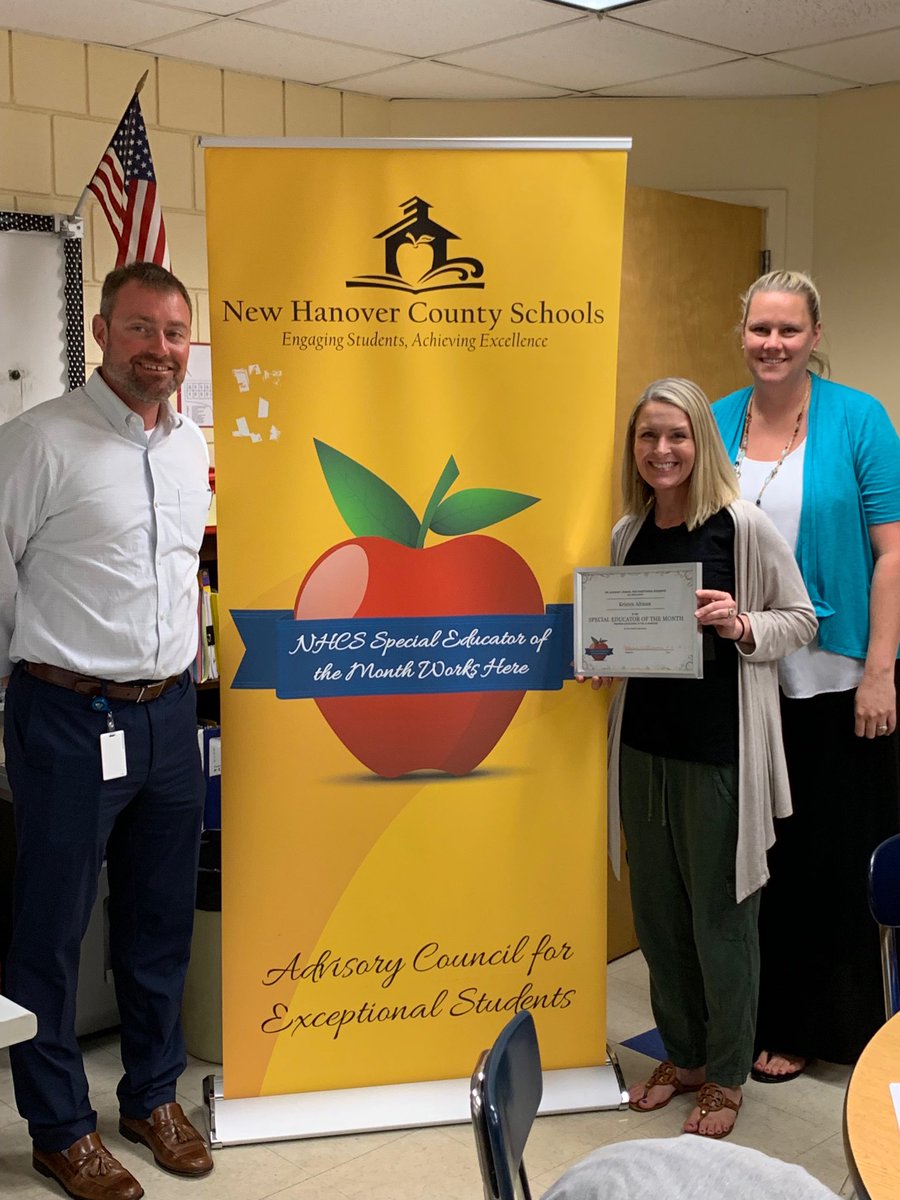 WilliamsPatty's tweet photo. Celebrating our Special Educator of the Month!!! Way to go Kristin Altman and thank you for choosing New Hanover County Schools Special Education to share your awesome skills with 🥇🎯❤️
#nhcssped @askewjulie
@samkan23 https://t.co/sMgBdvBLNd