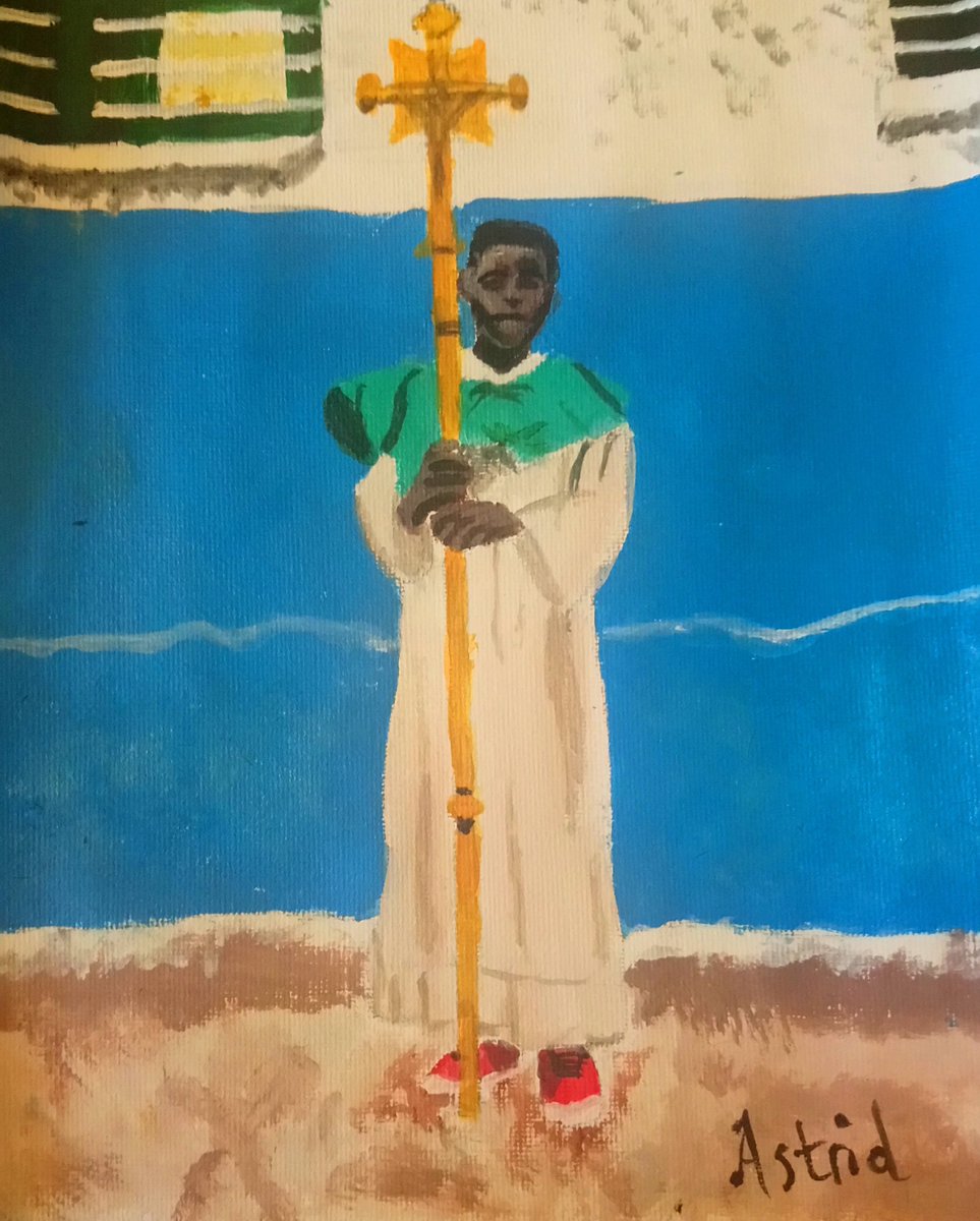 AstridUKFVZA's tweet photo. Experimenting more with the human and animal aspect to my artwork. Humans are not easy! ๐ Altar Boy. Original photo by #SimonBuxton. Dunno if he's on Twitter so couldn't tag. https://t.co/2nBiuwivid