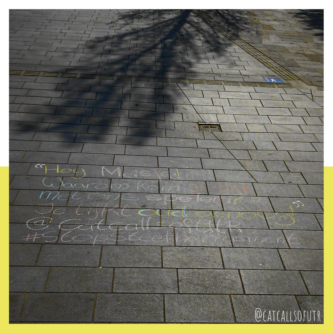 CatcallsofUTR's tweet image. Utrecht central station #chalkback #stoptreetharrasement