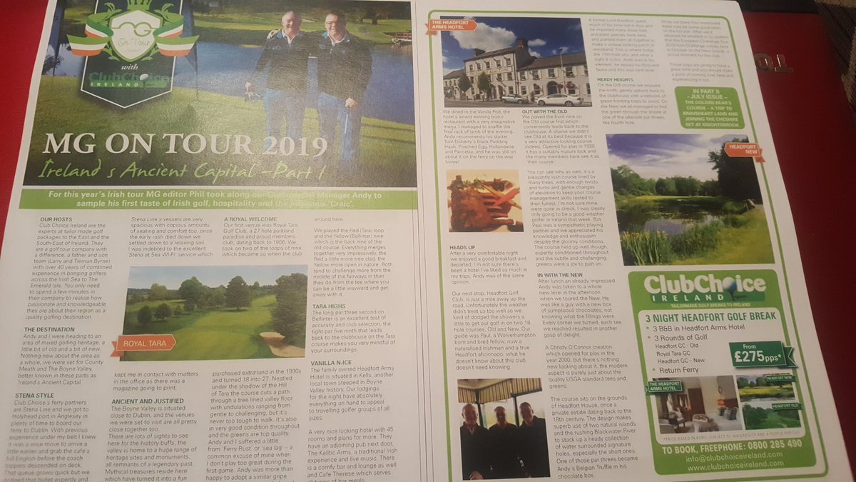 Midlands Golfer (@midlandsgolfer) on Twitter photo Proof reading - sneak preview of Part 1 of <a href="/WestwoodGolfer/">Andrew Brearley</a> and I 's Irish trip this yr with <a href="/clubchoice/">Club Choice Ireland</a> & all about <a href="/RoyalTaraGC/">Royal Tara Golf Club</a> <a href="/Headfort_GC/">Headfort Golf Club</a> & <a href="/HeadfortArms/">Headfort Arms Hotel</a> hotel - a must read & in the golf clubs end of next wk onwards #monthly #free #Mids No1 #golfisfun Proof reading - sneak preview of Part 1 of <a href="/WestwoodGolfer/">Andrew Brearley</a> and I 's Irish trip this yr with <a href="/clubchoice/">Club Choice Ireland</a> & all about <a href="/RoyalTaraGC/">Royal Tara Golf Club</a> <a href="/Headfort_GC/">Headfort Golf Club</a> & <a href="/HeadfortArms/">Headfort Arms Hotel</a> hotel - a must read & in the golf clubs end of next wk onwards #monthly #free #Mids No1 #golfisfun