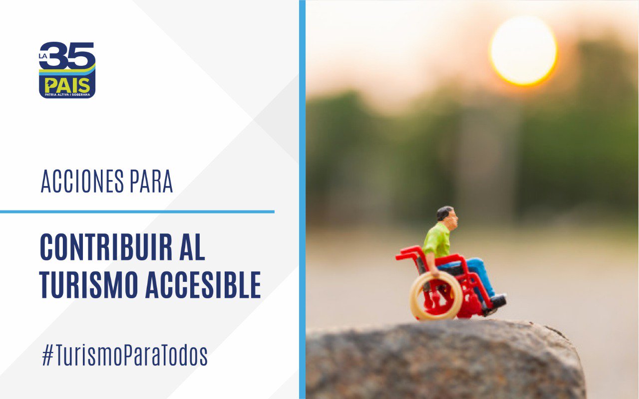 Twitter \ MOVER على تويتر: "#TurismoParaTodos 👉 Bienvenidas todas las acciones para contribuir al turismo accesible, en el marco de la igualdad de discapacidades. Impulsemos un #Ecuador turístico, accesible ecológico. https://t.co/0Vyh6bMpmY"