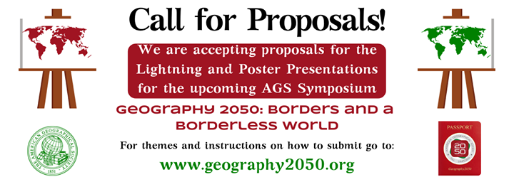 AmericanGeo's tweet photo. We are now accepting Geography 2050 Lightning and Poster Presentation submissions! 

If you are passionate about how geography and geospatial science impact the role of borders then don't hesitate to sign up!

https://t.co/nnW5U6HNs0 https://t.co/K4hedqyLvg