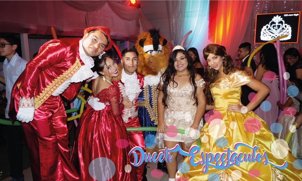 Una noche espectacular, gracias por la confianza, quinceañero de Mayra.
Temática: #labellaylabestia
Elenco #Ducetilovers
Duceti te ofrece Animadores y bailarines. Personajes de piso y zanqueros.
Llama al 993 203 503 o escríbenos por inbox