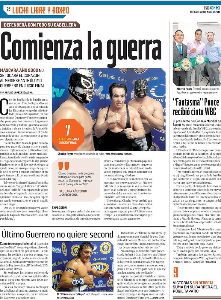 Jose Luis Camarillo (@pepecamarillo) on Twitter photo Mucha información de boxeo en ESTO de hoy: <a href="/CuadrasOficial/">Carlos Cuadras</a> pide revancha a <a href="/GalloEstradaOfi/">Gallo Estrada</a> - <a href="/wbcmoro/">Mauricio Sulaiman</a> habla del pugilismo en JO - <a href="/ChiquitaBoxing/">CHIQUITA BOXING</a> y Decisión Dividida tienen función este viernes, etc Mucha información de boxeo en ESTO de hoy: <a href="/CuadrasOficial/">Carlos Cuadras</a> pide revancha a <a href="/GalloEstradaOfi/">Gallo Estrada</a> - <a href="/wbcmoro/">Mauricio Sulaiman</a> habla del pugilismo en JO - <a href="/ChiquitaBoxing/">CHIQUITA BOXING</a> y Decisión Dividida tienen función este viernes, etc