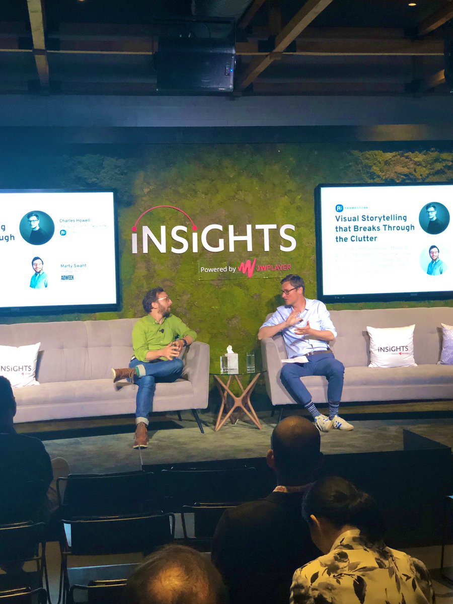 PaulCaf's tweet image. Just a couple of cool cats - @martyswant &amp;amp; @Framestore MD Charles Howell - chatting about creativity and the future of visual storytelling #JWInsights