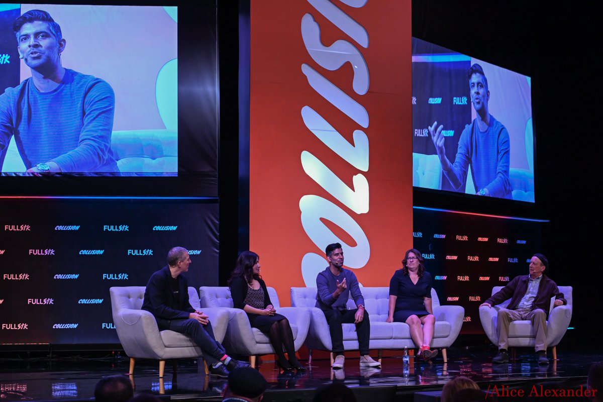 WhoTheEfIsAlice's tweet photo. Day2 @CollisionHQ: @FullSTKConf stage welcomes, The State of DevOps discussion w/ Rashmi Gopinath @M12vc, Don Clark @nytimes, Andi Mann @splunk, Deepak Giridharagopal @puppetize, Edith Harbaugh @launchdarkly | #CollisionConf #FullSTK #tech #CyberSecurity #collision2019 #DevOps https://t.co/O66g3h7Inv
