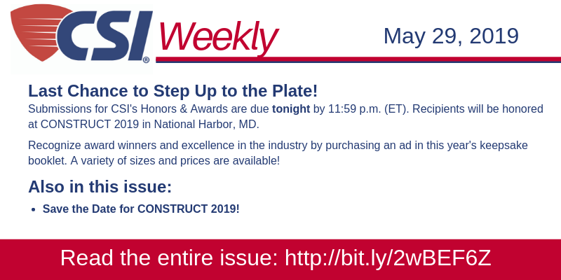 CSIConstruction's tweet photo. If it's news you need, #CSIWeekly has it! Get the newest issue now at https://t.co/f3z9BBcYqK https://t.co/Lp1rHnMmG4