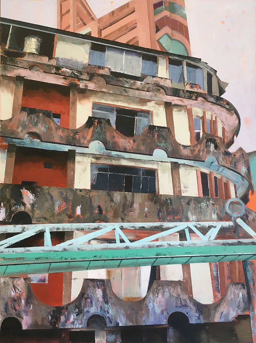 GreenpointArts's tweet photo. “I am deeply influenced by the urban landscapes that I have explored and inhabited throughout my life, and my work is grounded in those spaces..." Check out Francine Davis' work during #GreenpointOpenStudios2019 happening on June 8 &amp; 9th!

#GOS2019 #greenpoint #Brooklyn #Art https://t.co/FG4OZewP06