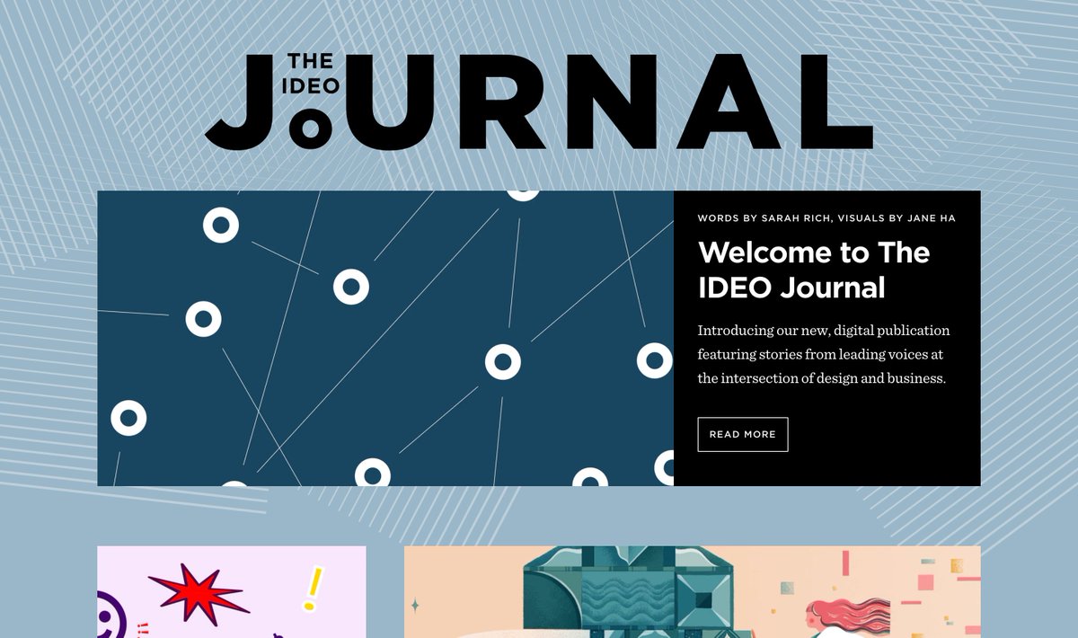 How can our offices provide more business value? Should your organization open an innovation lab? Can our workplace language be more human-centered? Introducing The IDEO Journal, a new digital publication exploring the intersection of design and business: ideo.com/journal