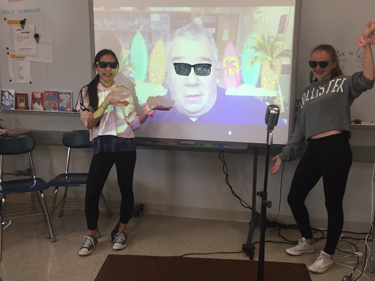 MrBeardNMS's tweet photo. Shark Tank DESIGN YOUR OWN GAME PROJECT. The "Pin the Sunglasses on Mr. Beard Math Game" was a big hit! #7PurpleRocks #NMSLancersLead https://t.co/8eregu9fYg