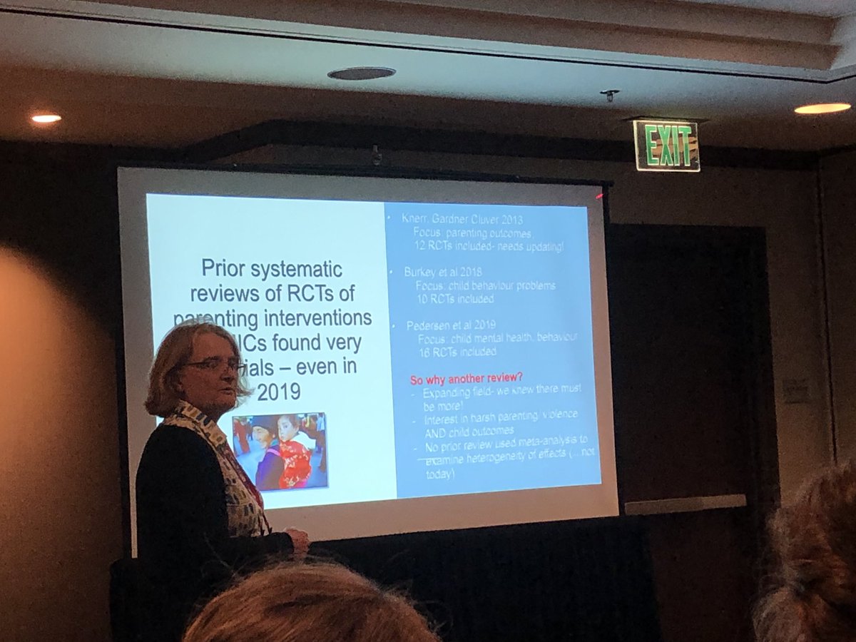 Great presentation by Prof. Gardner on how parenting programs can reduce maltreatment #SPRConf2019