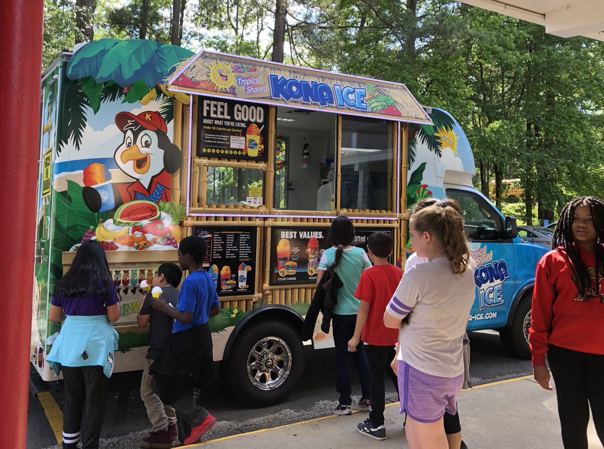 Boys & Girls Clubs members from Creedmoor Elementary enjoying a visit from the Kona Ice Truck to celebrate a job well done this school year! 🍦 #granvillecountync #bgcncnc