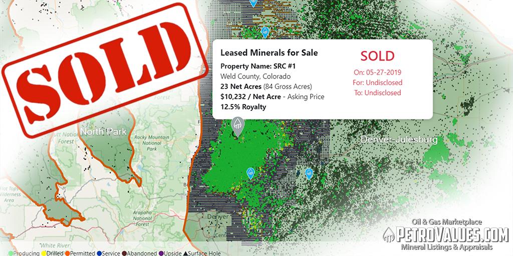 LandGateCorp's tweet image. SOLD!! - Mineral Property in Weld County, Colorado. Our unique marketplace combined with expert appraisals and data, creates incredibly happy sellers and buyers. 
#morethanamap #freewellinfo #nosubscriptions #minerals #moretocome
