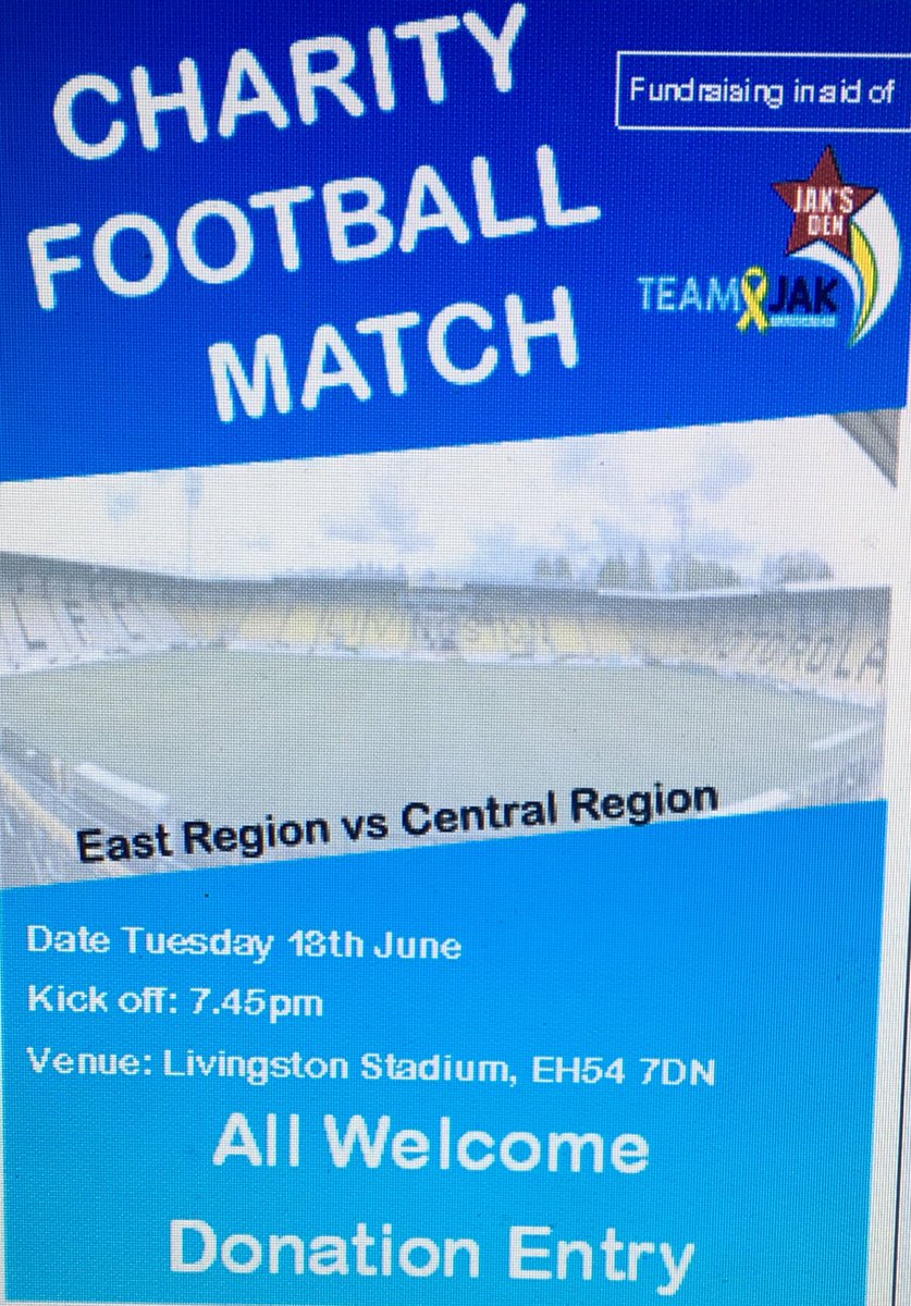 204Dean's tweet image. ‼️‼️CHARITY MATCH‼️‼️ Tuesday 18th June, KO:7.45pm @ Livingston Football Stadium. Who will win the trophy?🏆🤷‍♂️. All welcome, donation on the door 👍🏼 @CranstonGraeme @EzadyGeorge @VickiMains @CoopFoodCurrie @coopuk #ItsWhatWeDo #localcauses