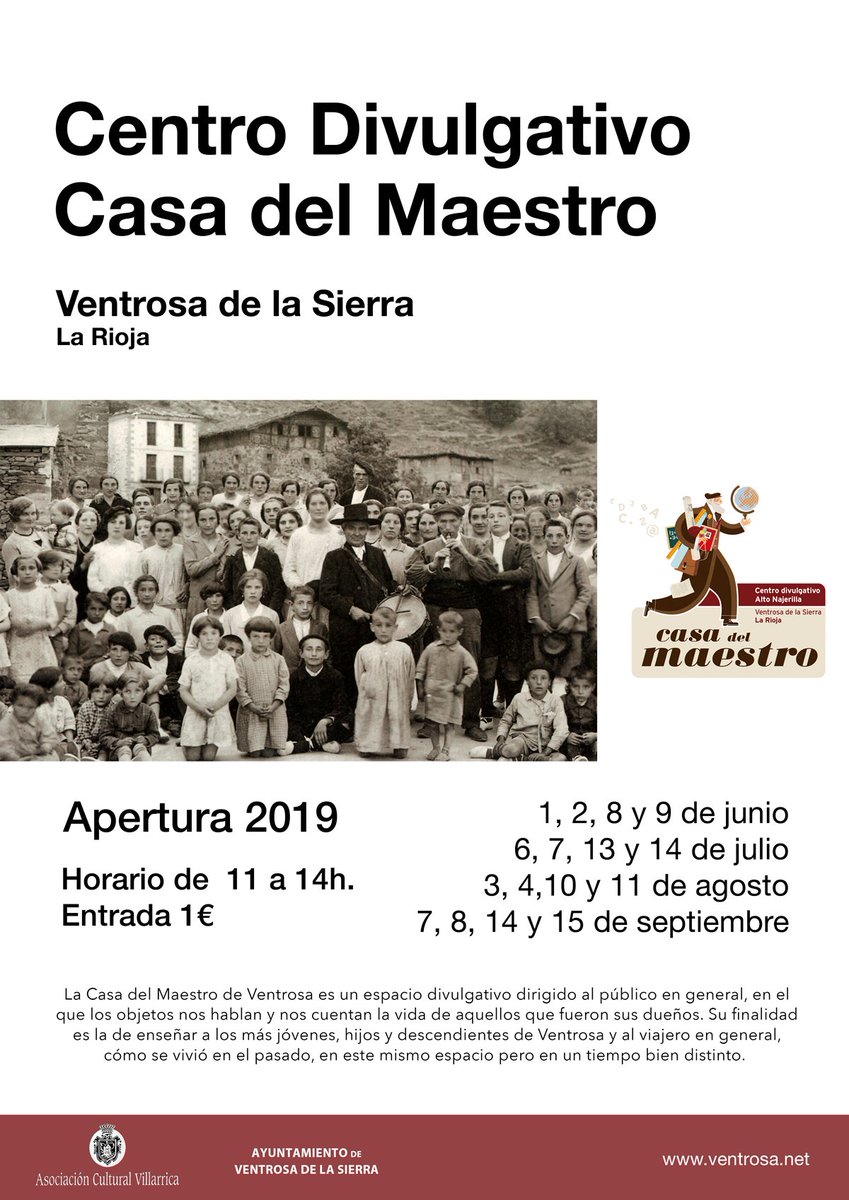 ventrosa's tweet photo. 😃 Apertura de la casa del maestro en @ventrosa #LaRioja @7villas @lariojaturismo Comparte!! https://t.co/RdbbRtGIUl