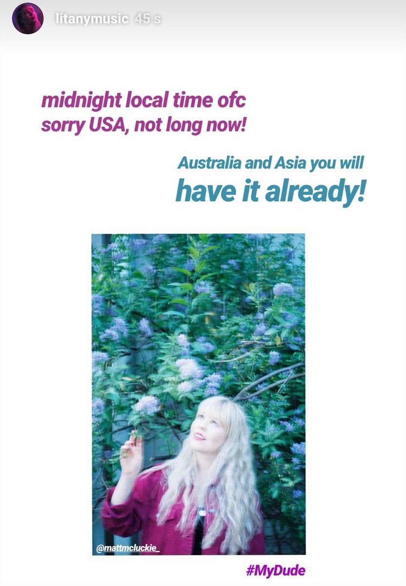 MIDNIGHT TONIGHT! omg I can't wait for you all to hear it 💜🎱 #MyDude