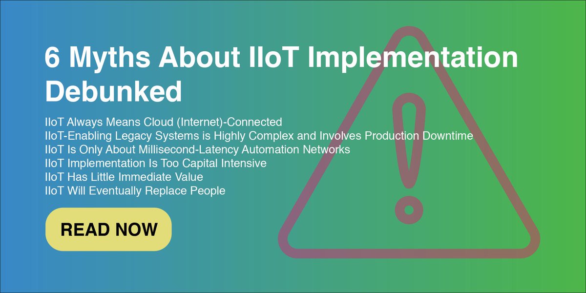 BehrTech's tweet image. #IIoTImplementation is inherently challenging, but make sure you aren’t overcalculating the risks and undermining the potential value. Check out our latest blog for 6 Myths about IIoT Debunked: hubs.ly/H0j3LSj0
#IoT #industry40 #smartmanufacturing #DigitalIndustries