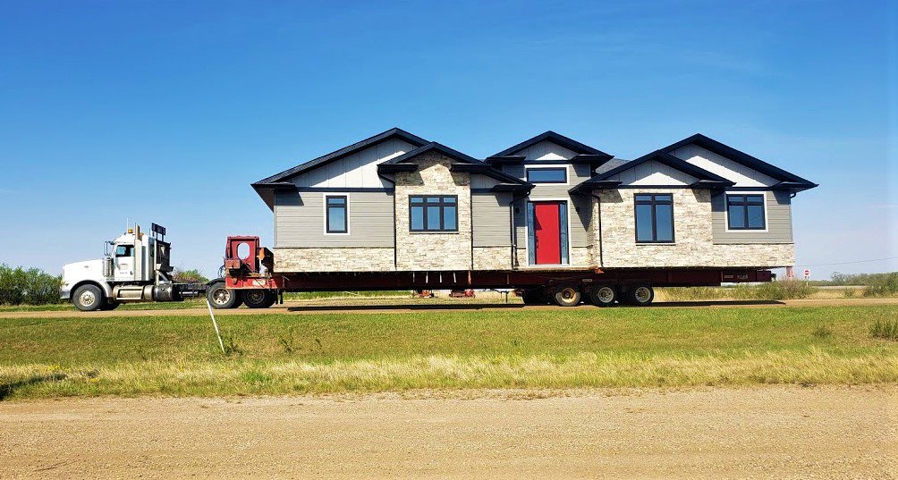 Neufeldbuilding's tweet photo. This beautiful home from Warman Homes was delivered to the Langham area.  Good Job William, Ryan Harder, Matt and Devan!! https://t.co/vSya0mNT2Y