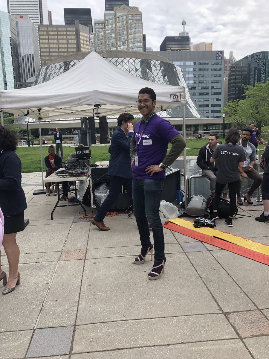 Caring_Dads's tweet photo. Caring Dads took part in the Walk a Mile in Her Shoes event today! @whiteribbon #WalkAMileTO #wamTO https://t.co/Lcfxsyv6KJ