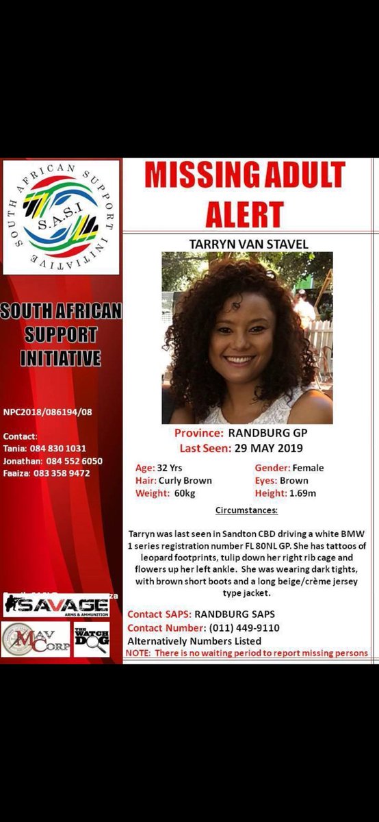 Anele's tweet image. Guys my colleague is missing. Please please retweet this. Please.