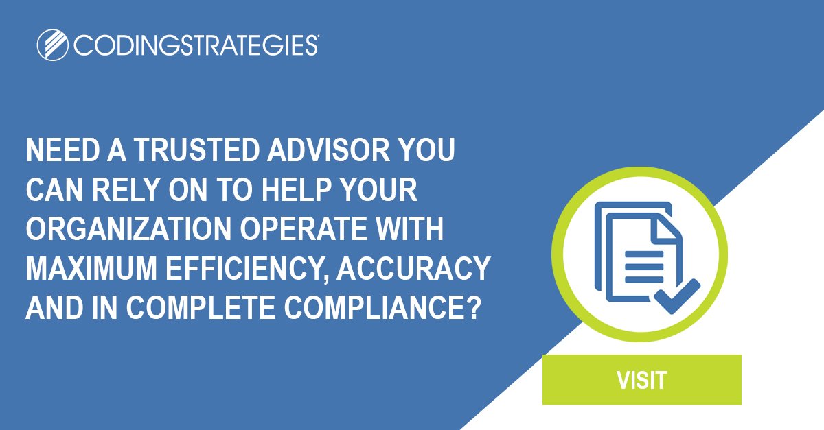 OfficialRCCSInc's tweet image. Since 1998 #CodingStrategies has been dedicated to empowering #healthcare professionals. We offer tools to meet every role and need along the continuum of knowledge from newly hired #coders to seasoned #physicians to C-suite executives. For more, visit: bit.ly/2YvITsF