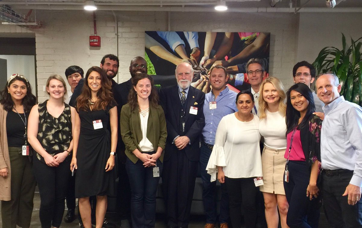 sadafki's tweet image. It’s great to be part of the #peacetechlab accelerator alumni: Met with Vint Cerf last week who offered each of us biz advice and shared his views on closing digital space globally #netfreedom