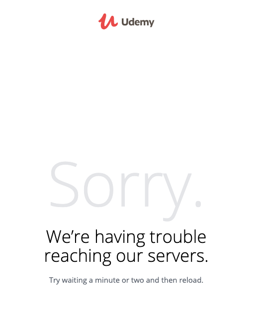 vishnu667's tweet photo. Seems like @udemy is down at the moment. https://t.co/fXPFQkjUxU