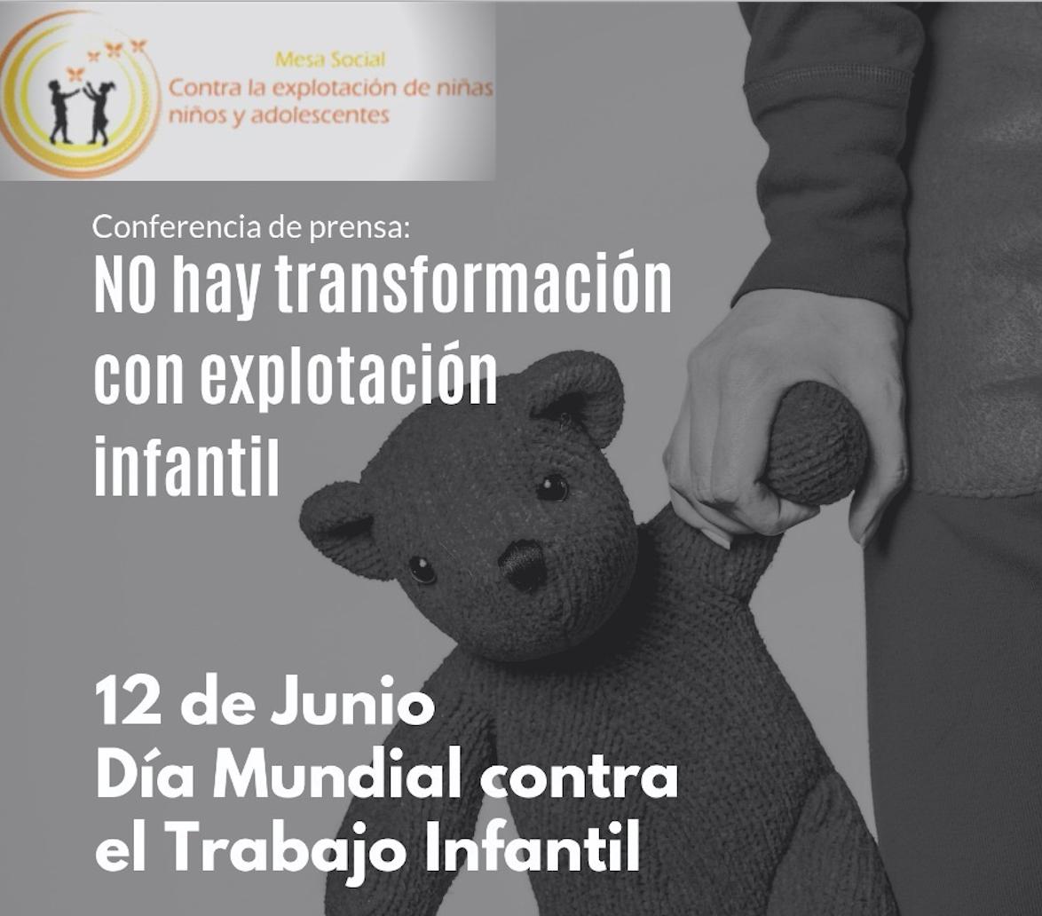 #hazloviral #Mexicosintrabajoinfantil #nohaytransformacionconexplotacioninfantil Este 10 de junio a las 10:00 daremos una Conferencia de Prensa pronunciándonos claro y fuerte a favor de acciones contra el trabajo infantil Nos apoya la Presidenta <a href="/NashieliRamirez/">Nashieli Ramirez</a>