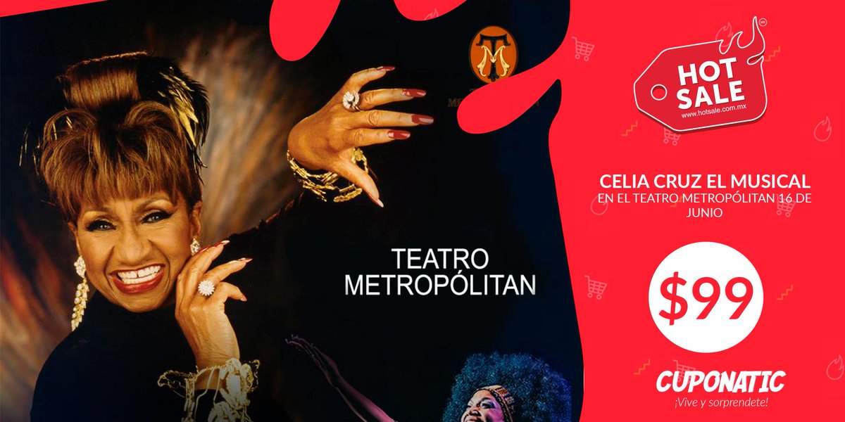🥳¡Aazúcar! 🥳

Recordando a Celia Cruz con un Musical, aparta tú lugar ya con @hotsalemx🔥 para el 16 de junio #DaElClic 
👉bit.ly/2JKFNxk y #RegalateTodo