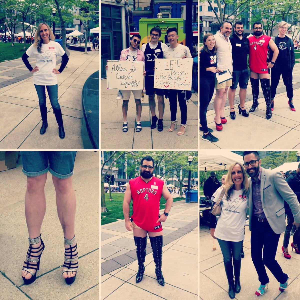 kristenharcourt's tweet photo. It was an honour to volunteer for Walk a Mile in Her Shoes today!! White Ribbon Canada is doing incredibly important work to end all forms of gender-based violence @whiteribbon #WalkAMileTO #wamto #metoo https://t.co/TowEUz8nmP