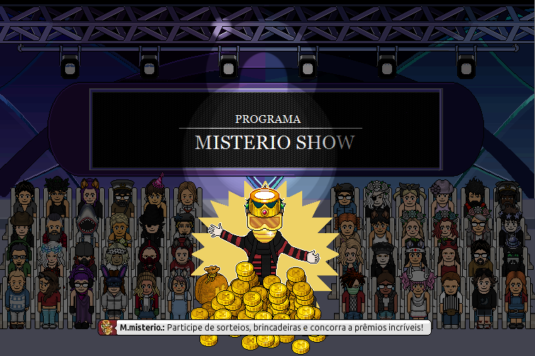 Misterio_Habbo's tweet photo. Pessoal, O Próximo Misterio Show Será Domingo!, Uma pessoa muito próxima a mim perdeu sua mãe, Então vou ficar com ela em vez de fazer O Programa, porém estou providenciando um cenário para uma partida de Misterio Show Épica, onde terá 35 GANHADORES e 2 MEGA EQUIPES! COM MT BARRA https://t.co/JiTxRgDFZR