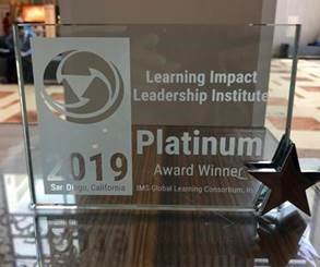 LeeSchools's tweet photo. Congratulations to the District's Infrastructure Services Dept. for receiving the Learning Impact Platinum Award from IMS Global Consortium.  It's the highest honor for education technology.  Their work to combine student data in one place is improving teaching and learning. https://t.co/EMSeNLtBDj