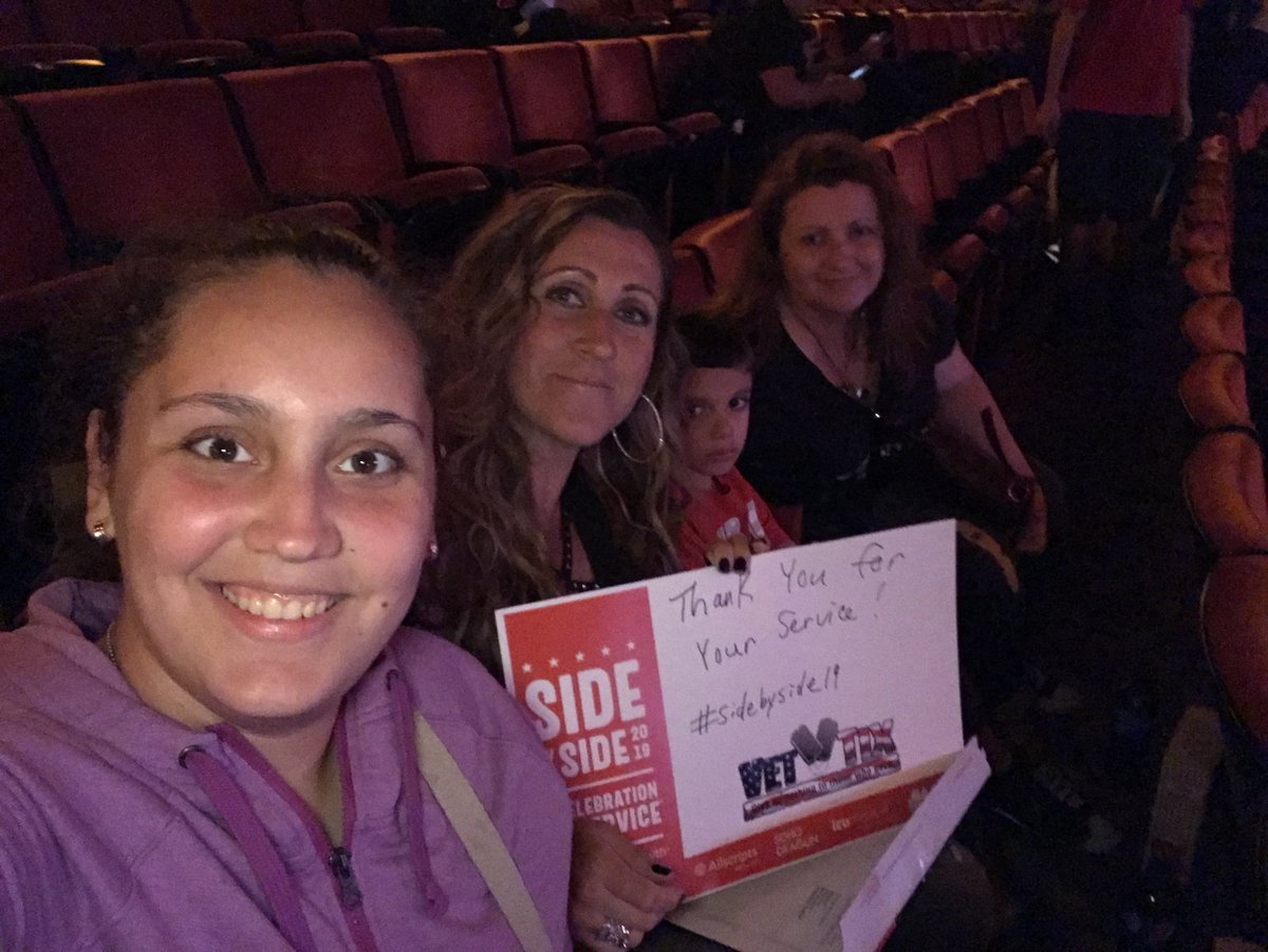 VetTix's tweet photo. "Thank you Vet Tix for another great event. My family loved the show and especially appreciate all the wonderful work @NorthwellHealth is doing for my fellow Veterans and Service-members. Please keep up the great work guys. You guys ROCK!" - Reno (#Army #Veteran) #SideBySide19 https://t.co/ZBuG9T7Zvp