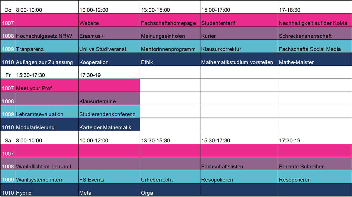 fsmatheaugsburg's tweet photo. Der ausgearbeitet AK Plan ist fertig 🎉 

Auch immer aktuell auf unserer Webseite https://t.co/SjOAeTTStd 
#koma84 https://t.co/j2pzY6Mb2e