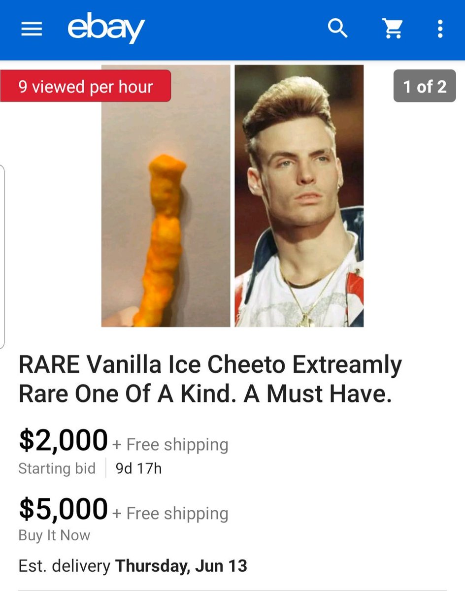 JessyToward's tweet photo. @vanillaice I don't see the resemblance, Do you? I love collecting Vanilla Ice memorabilia, but this is a hard pass!! 
#VanillaIce #jessicainthefrontrow https://t.co/CQ6VZHXBFp