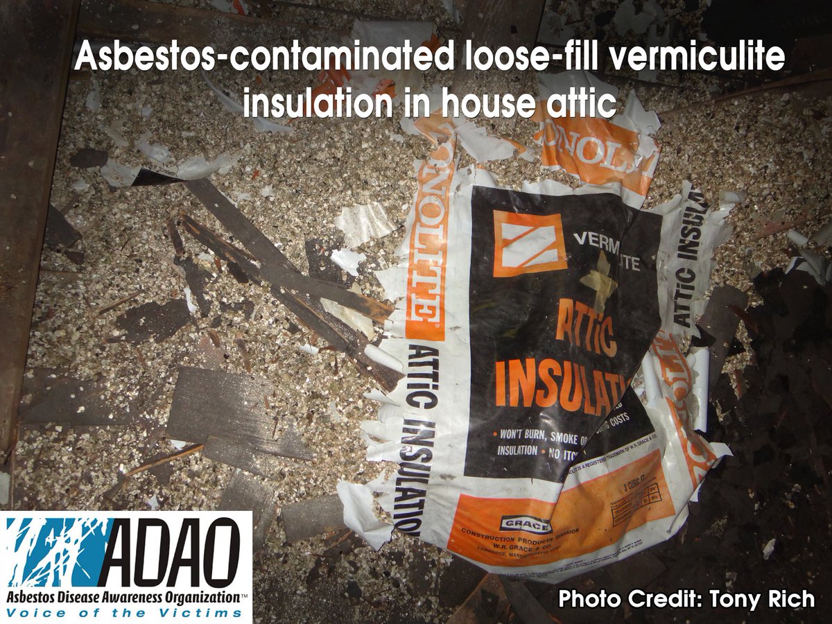 Linda_ADAO's tweet photo. ADAO See for Yourself PHOTO: #Asbestos-contaminated loose-fill vermiculite insulation in house attic @asbestorama #TSCA #Mesothelioma #BanAsbestosNow #ToxicEPA https://t.co/zrf2HyDBAo