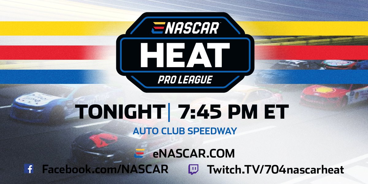 This weekend @PenskeESports &amp; <a href="/WoodBrosGaming/">Wood Brothers Gaming</a> walked away with the first win of the season &amp; made the statement they’re here to win it all. 

Tonight the #eNASCARHeat Pro League drivers take on @ACSupdates in the second race of the season. 

Tune in at 7:45PM ET for pre-race!