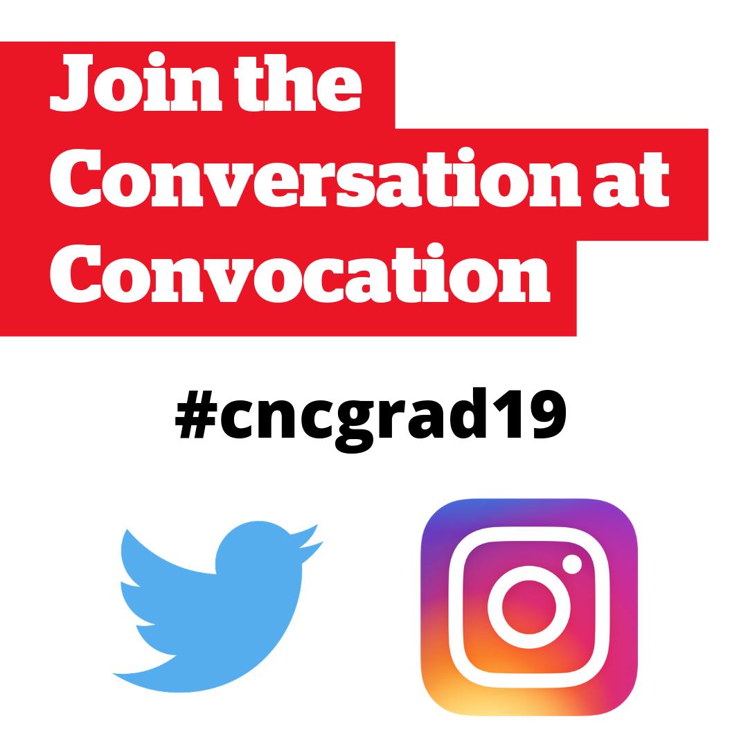cnc_bc_ca's tweet photo. We are 4 days away from CNC Convocation so get ready to tweet your way onto the big screen!
Any tweet posted on Twitter or photo posted on Instagram using the hashtag #cncgrad19 will appear on the big screen prior to and following the ceremony. https://t.co/7qbYkuj6w5
