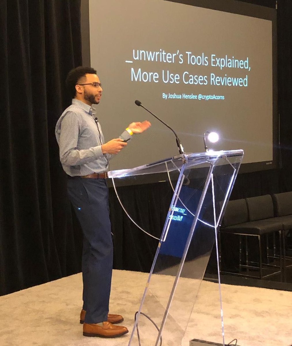 RealCoinGeek's tweet photo. Josh Henslee @cryptoAcorns, Microsoft Dynamics 365 ERP Consultant on uses for _unwriter tools on #BSV
@Microsoft
#CGToronto
#BSV https://t.co/v9Q0yiVOw5