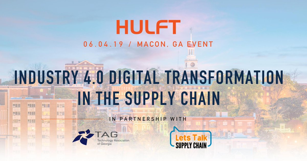 hulftcom's tweet photo. In partnership with @TAGthink and @LetsTalkSChain, we’re excited to bring HULFT experts to Macon, GA for an interactive session around #DigitalTransformation within the supply chain. Reserve your spot now! https://t.co/ApS87CF2Xo #automation #datalogistics https://t.co/9Ul7oAwvjR