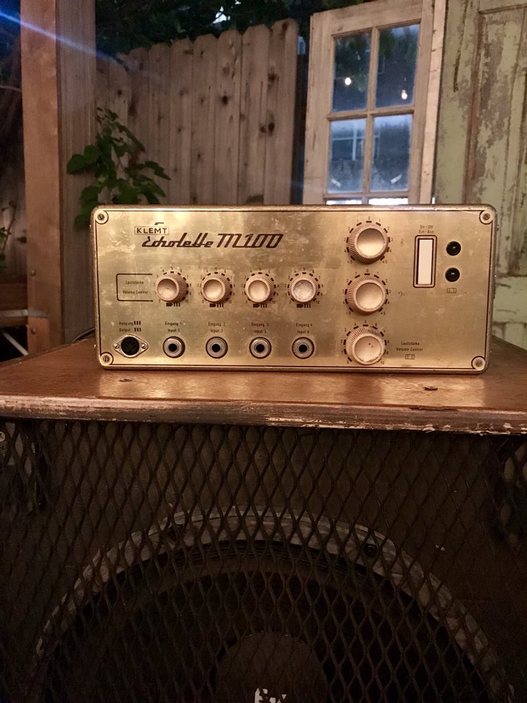wishimage's tweet photo. a week ago I played the pedal steel through a Klemt Echolette tube amp for the first time @WildDetectives &amp; now I can’t stop thinking about her #missyou #warm #echolette https://t.co/tkwu3FDCAC